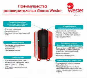 Гидроаккумулятор WESTER WAV 50л 10 бар Гидроаккумулятор WESTER WAV 50л 10 бар