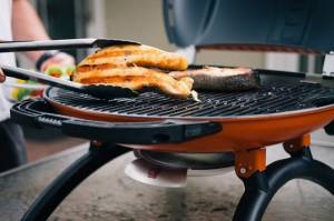  Газовый гриль O-GRILL 500MT bicolor black-blue + адаптер А