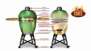 Керамический гриль Start Grill зеленый, 57 см Керамический гриль Start Grill зеленый, 57 см