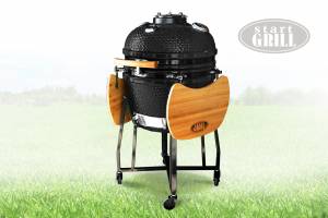 Керамический гриль со стеклянным окошком Start Grill черный, 57 см Керамический гриль со стеклянным окошком Start Grill черный, 57 см