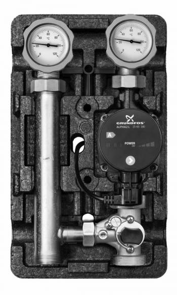 Насосная группа MK смесительная , с насосом Grundfos UPM3 Hybrid 25-70* 1 Насосная группа MK смесительная , с насосом Grundfos UPM3 Hybrid 25-70* 1