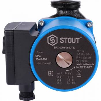 Насос циркуляционный STOUT 25/40-130 Насос циркуляционный STOUT 25/40-130